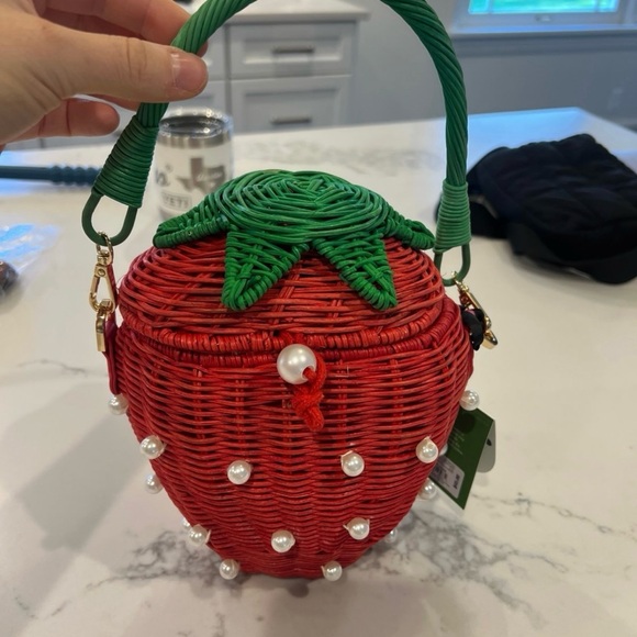 kate spade Red and Green Strawberry Mini Bag - Picture 2 of 4